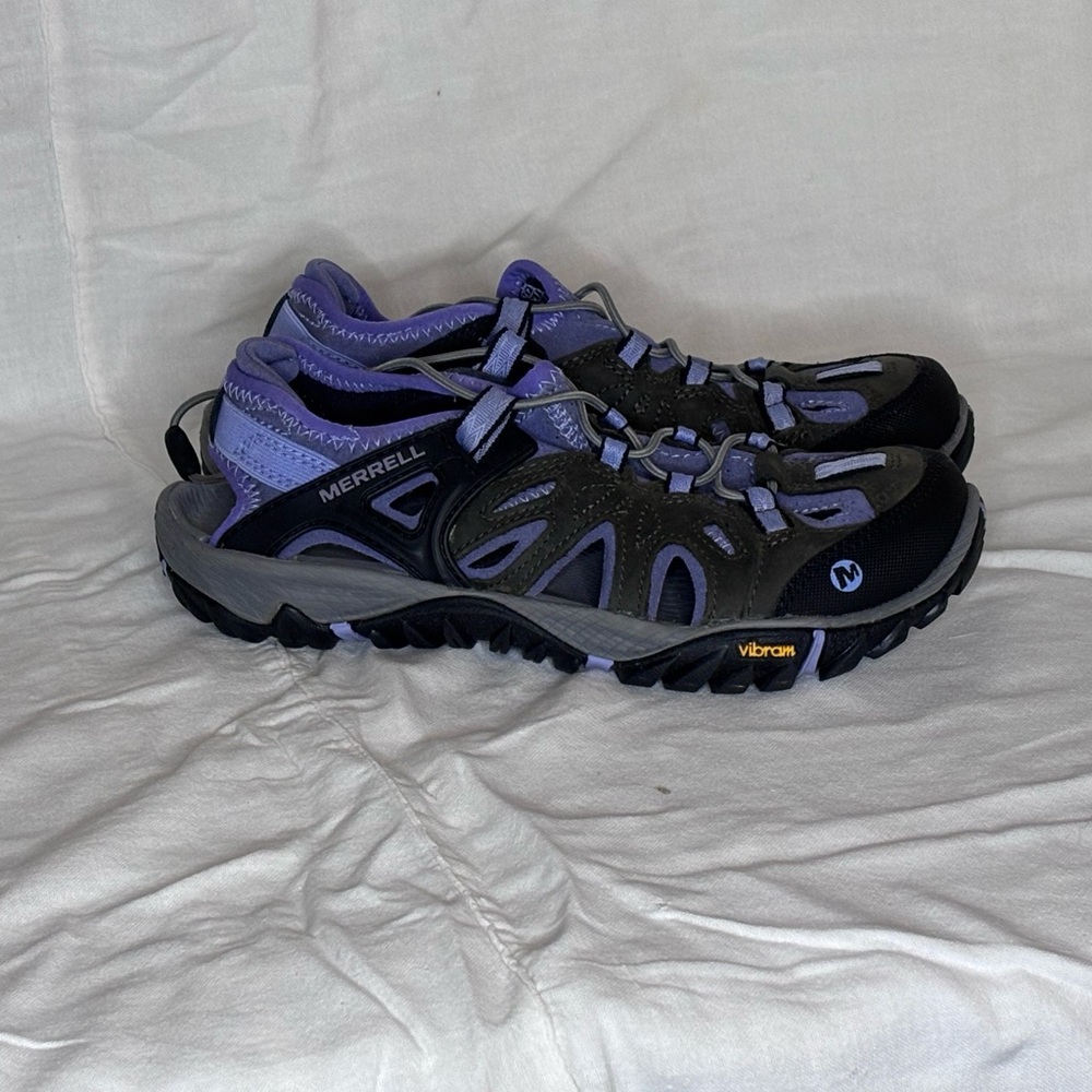 Merrell All Out Blaze Sieve Water Shoes Women’s 6 Purple Gray Hiking Sandals